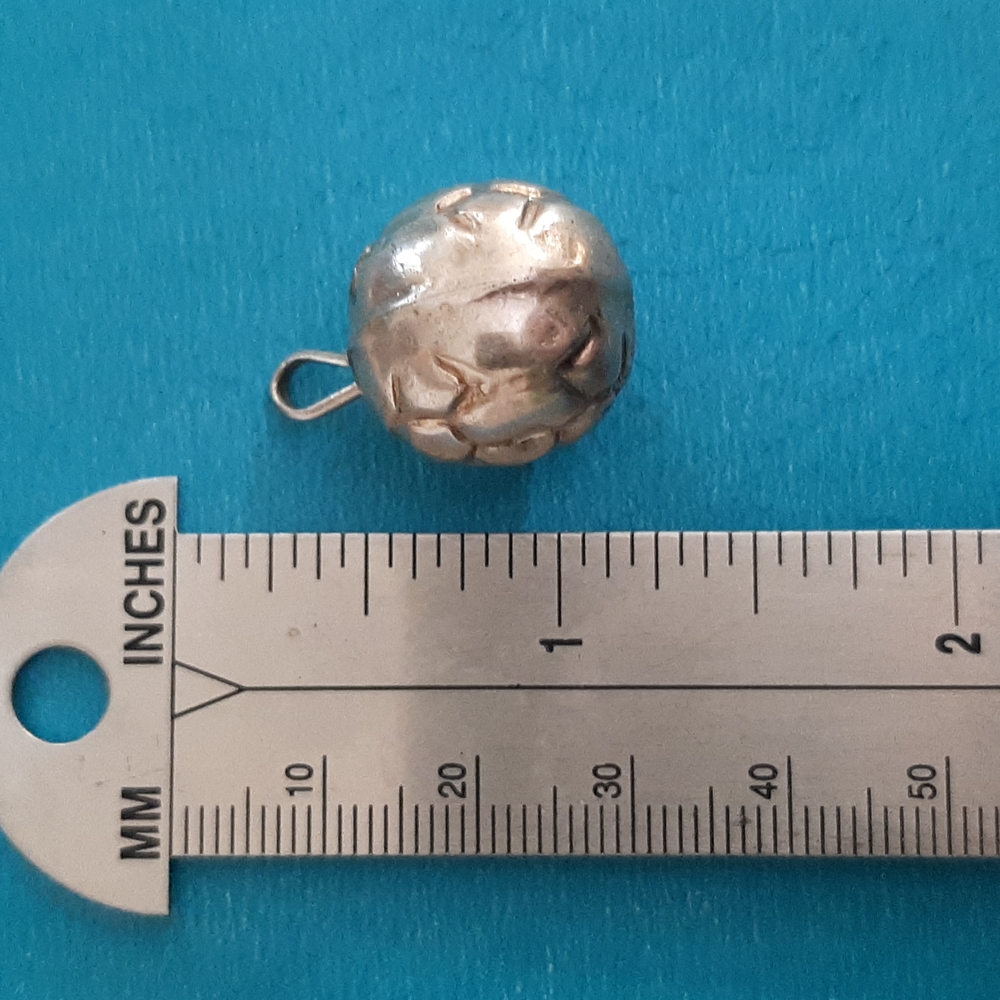 Sterling Silver Soccer Ball pendant for a necklace. - Picture 3 of 8